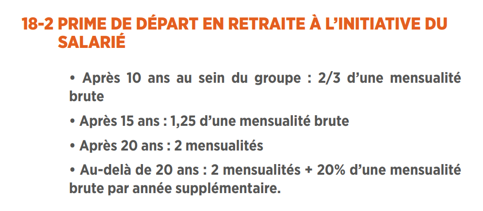 prime de départ en retraite à l'initiative du salarié