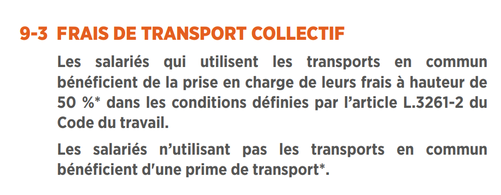 frais de transport collectif