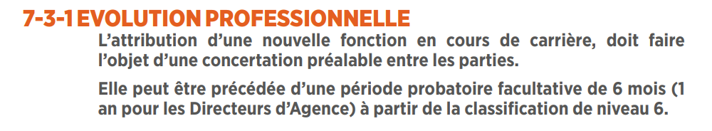 évolution professionnelle