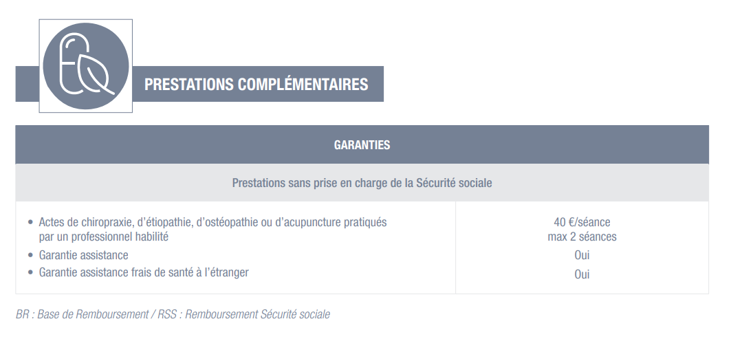 PRESTATIONS COMPLEMENTAIRES