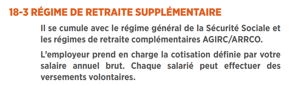 régime de retraite supplémentaire